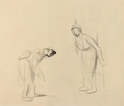 Döljer 'louis' (verso) av Jean-Louis Forain