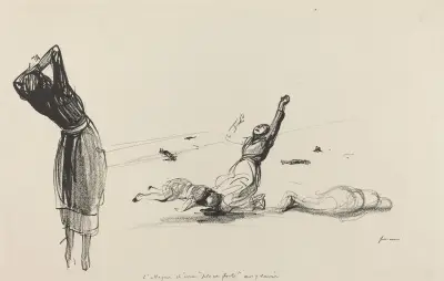 Attacken mot en engelsk 'place forte' (troligen 1917) av Jean-Louis Forain