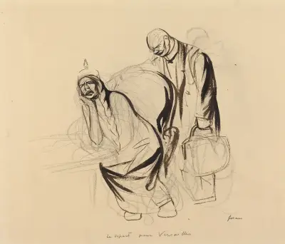 Avresa till Versailles av Jean-Louis Forain