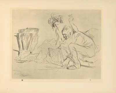 Modellens vila av Jean-Louis Forain