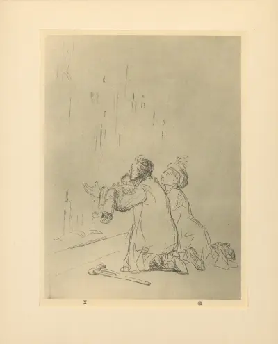 Bönen framför grottan av Jean-Louis Forain