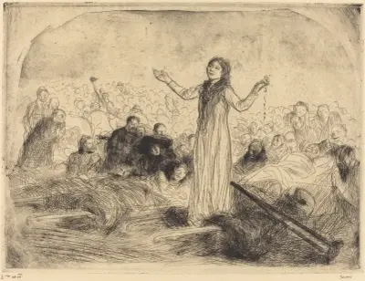 Lourdes, miraklet (andra plåten) av Jean-Louis Forain