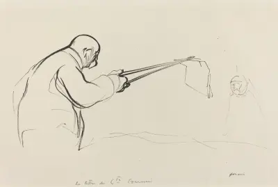 M. Clemenceau. Greve Czernins brev av Jean-Louis Forain