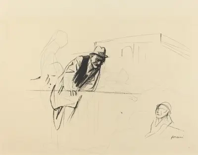 Förhandlingar på Trianonpalatset, Versailles av Jean-Louis Forain