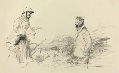 Francouzský voják zdraví německého vojáka II, Jean-Louis Forain