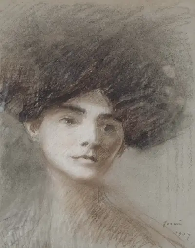Portrait de Madame Henri de Régnier, née Marie de Hérédia av Jean-Louis Forain