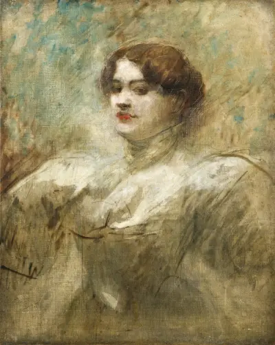 Förmodat porträtt av Mademoiselle Lender av Jean-Louis Forain