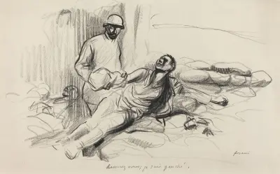 Oroa dig inte; jag är vänster. av Jean-Louis Forain