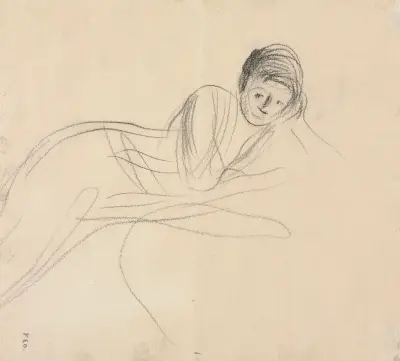 Reclining Woman (verso) av Jean-Louis Forain