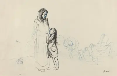 Flyktingar av Jean-Louis Forain
