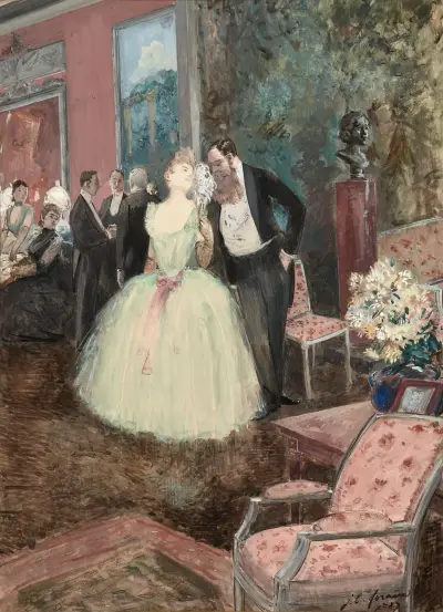 Scène de bal av Jean-Louis Forain