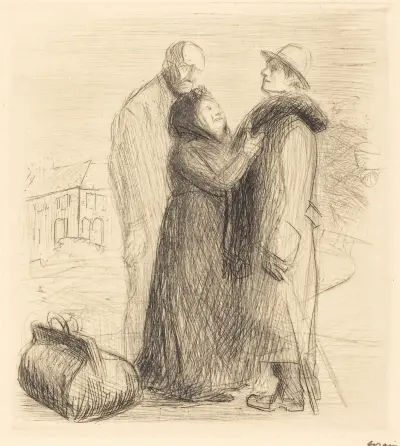 Den förlorade sonens avresa (första plåten, vertikal) av Jean-Louis Forain