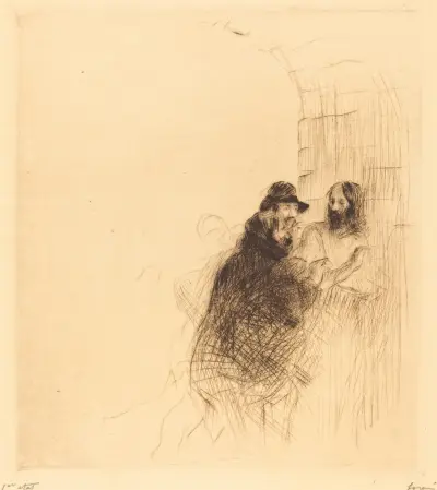 Mötet under valvet (andra plåten) av Jean-Louis Forain