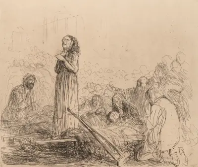 Undret inför det heliga sakramentet av Jean-Louis Forain