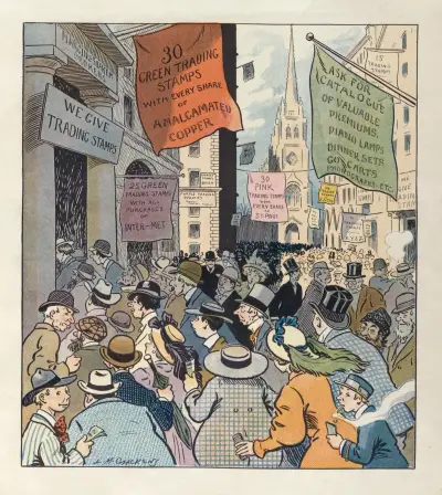 Es könnte manchen helfen, wenn die Wall Street Handelsmarken verteilte von Louis Glackens