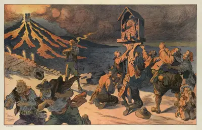 Die nahende Lava von Louis Glackens