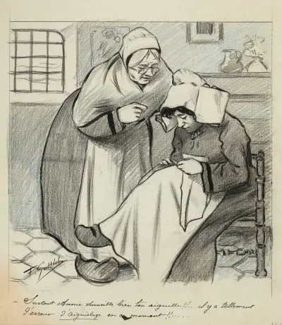 Surtout Annie surveille bien ton aiguille. il y a tellement d’erreur d’aiguillage en ce moment … av Fernand Louis Gottlob