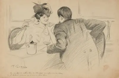 Vous avez fort de m’faire boire du champagne ça m’fait dire des bêtises – Je souhaite également qu’il vous en fasse f av Fernand Louis Gottlob