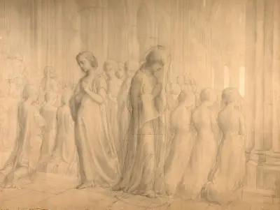 Studie till ’Första nattvarden’ av Louis Janmot