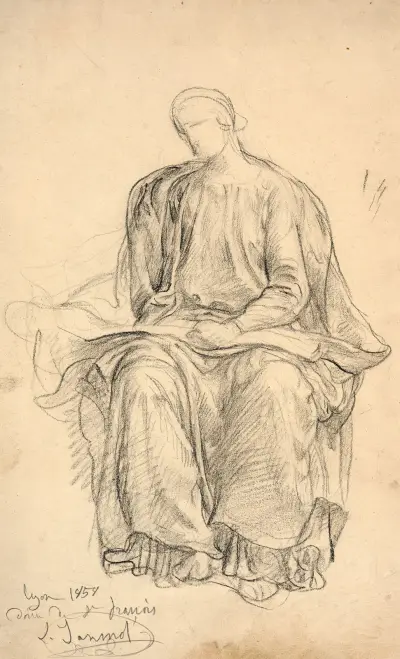Studie av en evangelist av Louis Janmot