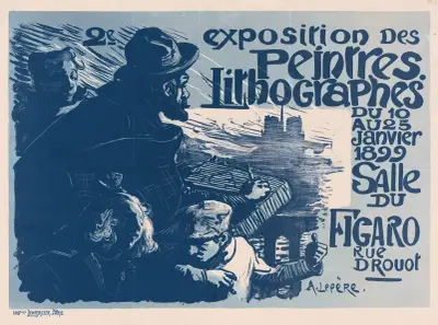 Affisch för Peintres Lithographes andra utställning av Auguste Louis Lepère