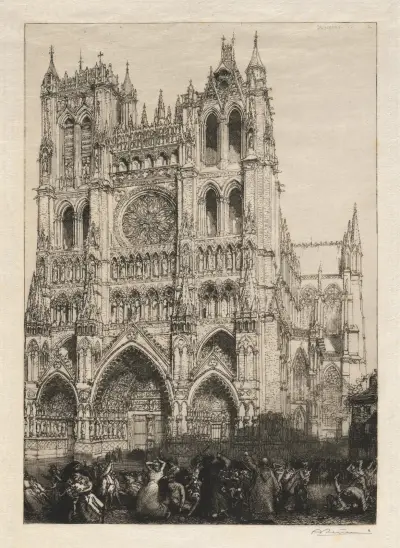 Amiens Cathedral, Inventory Day av Auguste Louis Lepère