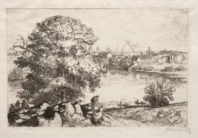 Angers; Étang St. Nicolas av Auguste Louis Lepère