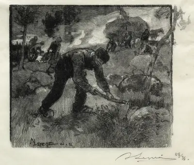 Arracheurs de bruyères av Auguste Louis Lepère