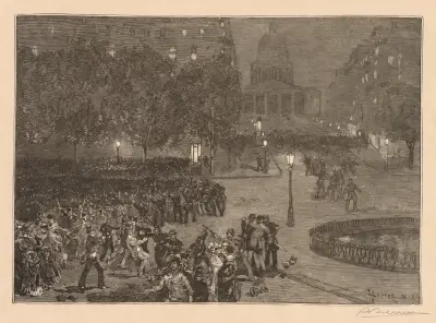 Bois du Monde; Les troubles du quartier Latin, Auguste Louis Lepère