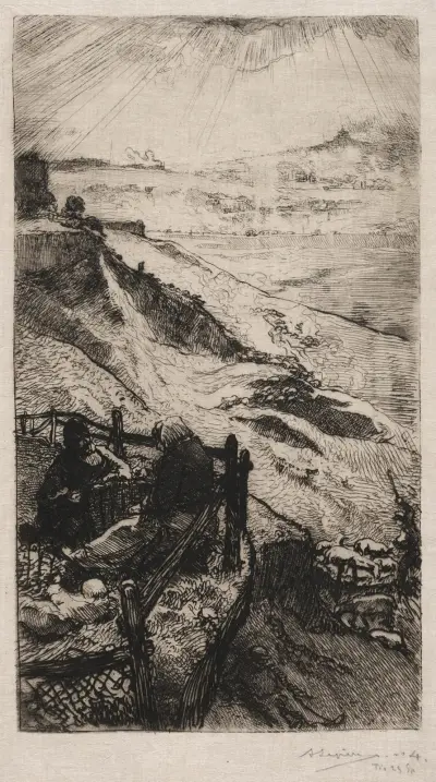 Karriärer i Amerika nära Paris av Auguste Louis Lepère