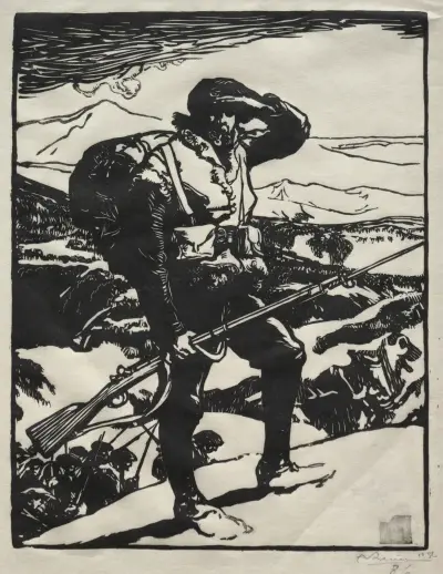 Chasseur Alpin vid Rhenslätten av Auguste Louis Lepère