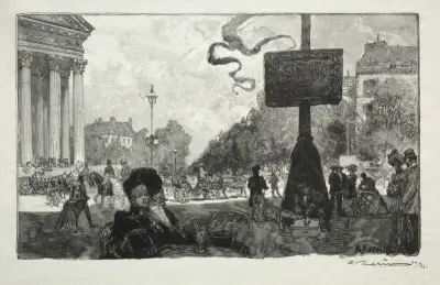 Ecke der Rue Royale von Auguste Louis Lepère