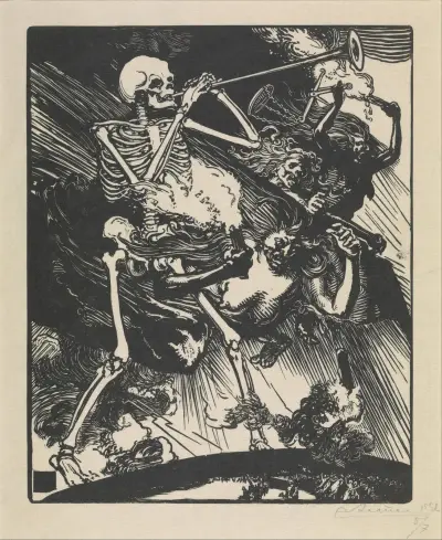 Death and Passions Descend upon the World av Auguste Louis Lepère