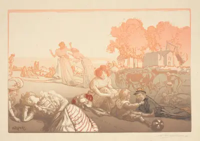 Frukost i det gröna av Auguste Louis Lepère
