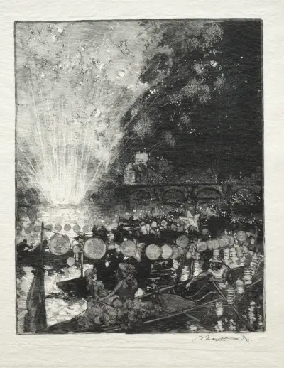 Venetiansk fest av Auguste Louis Lepère