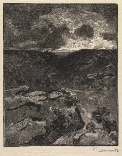Franchard Valley av Auguste Louis Lepère