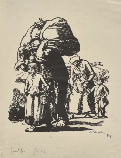 Flyktingar av Auguste Louis Lepère