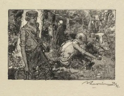 Gatherine Lily-of-the-Valley av Auguste Louis Lepère