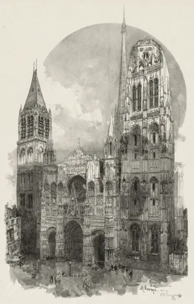 Kathedrale von Rouen von Auguste Louis Lepère