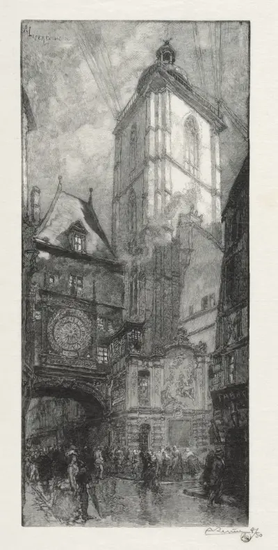La Gros Horloge av Auguste Louis Lepère