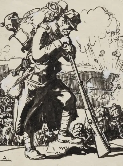 Der Rückzug nach Charleroi … von Auguste Louis Lepère