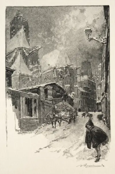 Rue des Barres av Auguste Louis Lepère