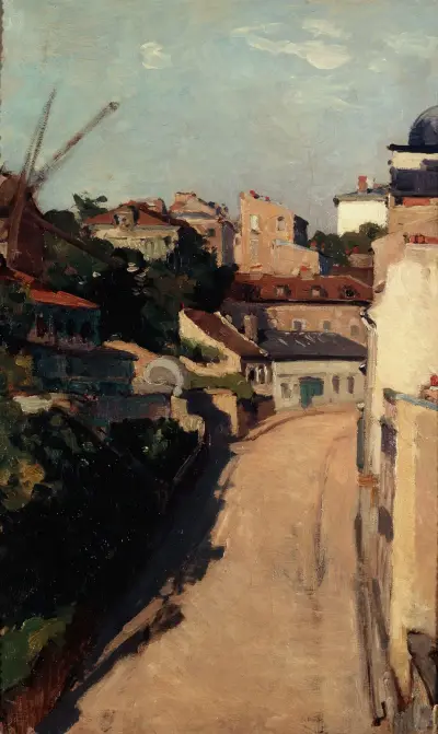 Rue Lepic och snåren på Montmartre av Auguste Louis Lepère