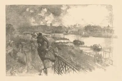 Die Seine am Pont d'Austerlitz, 1866 von Auguste Louis Lepère