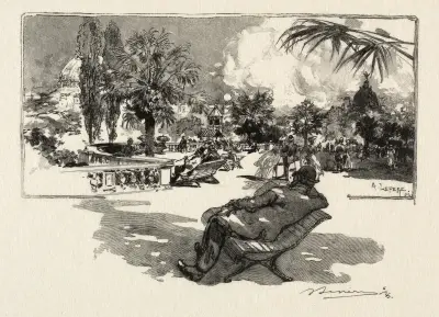 De fria konsternas terrass av Auguste Louis Lepère