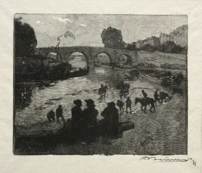 Vadstället vid Pont Marie av Auguste Louis Lepère