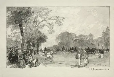 L’Avenue des Champs Elysées av Auguste Louis Lepère