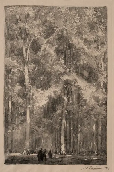 Morgonen, vägskälet Forts Marlotte av Auguste Louis Lepère
