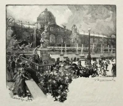 Le Palais des Arts Liberaux, Extérieur av Auguste Louis Lepère