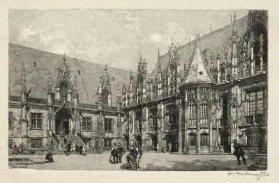 Le Palais du Justice av Auguste Louis Lepère